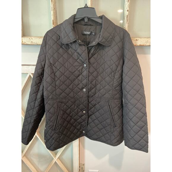 Lauren Ralph Lauren size large dark brown quilted jacket - Picture 1 of 6